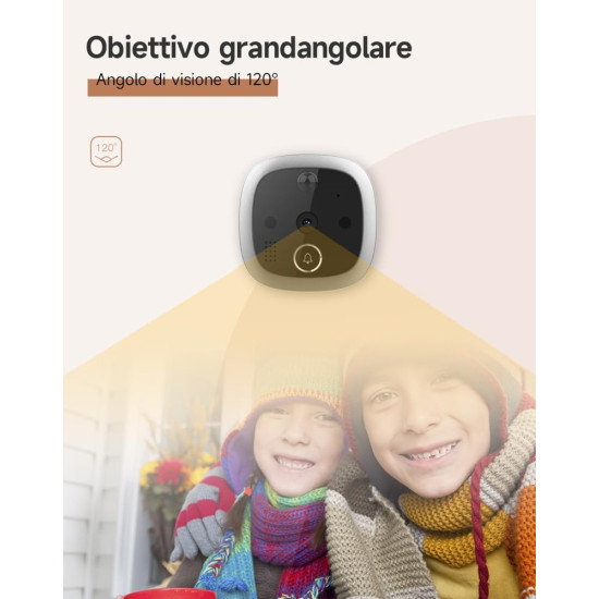 SPIONCINO DIGITALE  WIFI DA 4,3 POLLICI CON SENSORE FOTO/VIDEO
