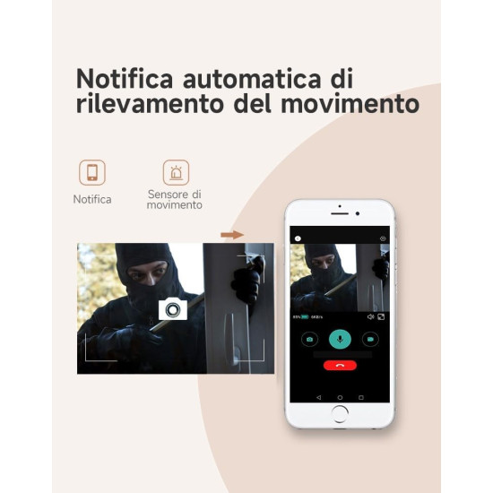 SPIONCINO DIGITALE  WIFI DA 4,3 POLLICI CON SENSORE FOTO/VIDEO