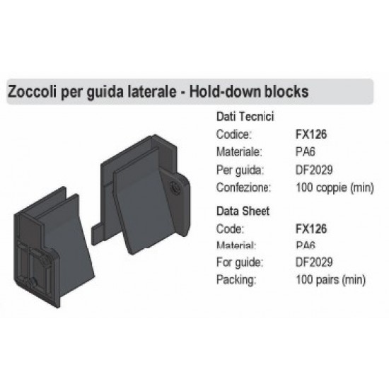 ZOCCOLI PER GUIDA LATERALE ART. 10