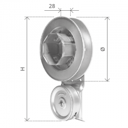 AVVOLGITORE A CASSONE MODULAR COMPLETO DI PULEGGIA DA 140 CAPACITA' 6 MT.