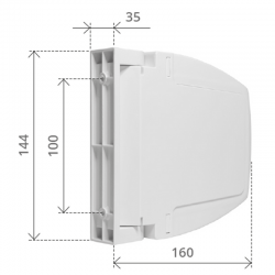 AVVOLGITORE SEMINCASSO ESTERNO MINI A BANDIERA INTERASSE 100 MM. CAPACITA' 6 MT.