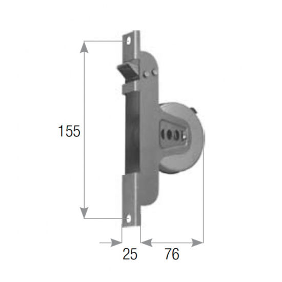 AVVOLGITORE SEMINCASSO MONOBLOCCO INTERASSE 155 MM. CAPACITA' 6 MT.