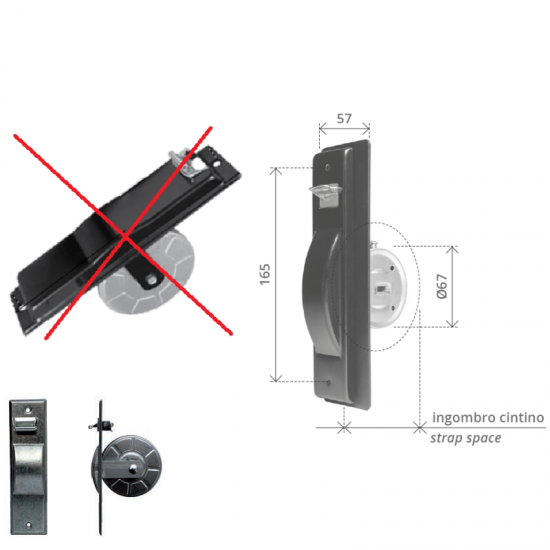 AVVOLGITORE SEMINCASSO MONOBLOCCO SPECIAL (SECCO) INTERASSE 165 MM. CAPACITA' 5,5 MT.