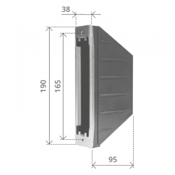 CASSETTA A MURARE IN PVC PER AVVOLGITORE SEMINCASSO INTERASSE 165 MM. CAPACITA' 8 MT.