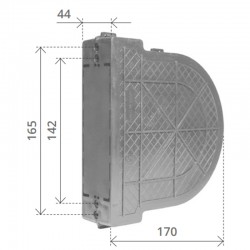 CASSETTA A MURARE IN PVC PER AVVOLGITORE UNI INTERASSE 142 - 165 MM. CAPACITA' 5 MT.