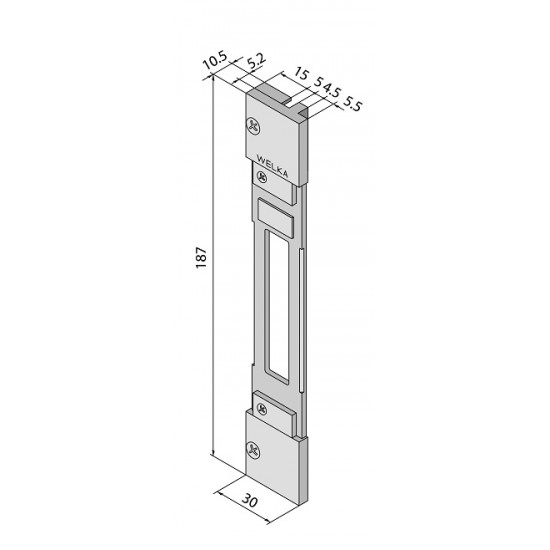 CONTROPIASTRA REGOLABILE PER PROFILO R40 E R50 860.04 WELKA