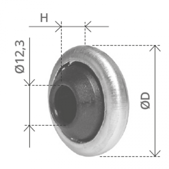 CUSCINETTO A SFERA BUSSOLA NYLON DA 42 MM.