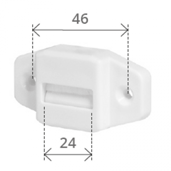 GUIDACINGHIA ORIZZONTALE IN PVC CON SPAZZOLINO