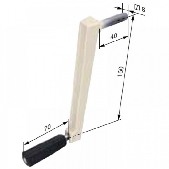 MANOVELLA QUADRO 8 PER ARGANO BGM DA 160 MM.