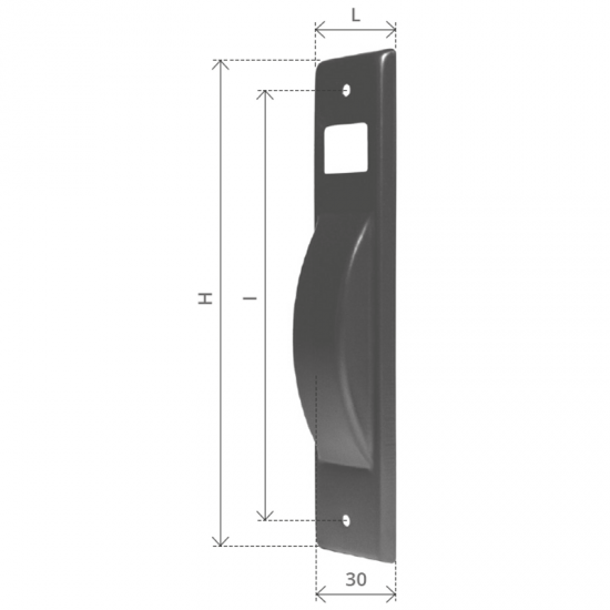 PLACCA FERRO COPRIAVVOLGITORE SEMINCASSO 6 MT. INTERASSE 165 MM.