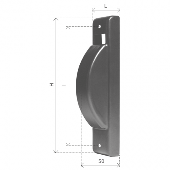 PLACCA FERRO COPRIAVVOLGITORE SEMINCASSO 8 MT. INTERASSE 165 MM.