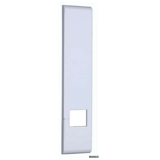 PLACCA PVC BIANCO COPRIAVVOLGITORE UNIVERSALE INTERASSE DA 130 A 210 MM.