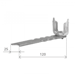 SUPPORTO A MURARE PER CUSCINETTO DA 40 MM.