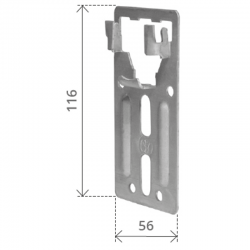 SUPPORTO DRITTO PER CUSCINETTO A SFERA DA 40 MM.