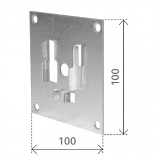 SUPPORTO PIASTRA PER CUSCINETTO A SFERA DA 42 MM.