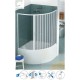 BOX VASCA BIANCO IN PVC SEMICIRCOLARE APERTURA LATERALE
