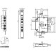 SERRATURA PROFILO EUROPEO ENTRATA 60 PORTA BLINDATA CP954 MOIA